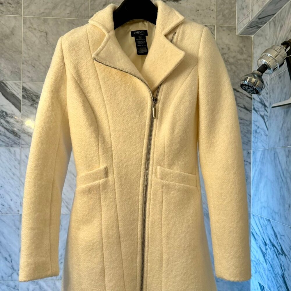 Maren Organic Italian Boiled Wool Coat - Ivory Edition